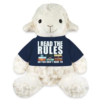 Jeux de société Dicton drôle - Règles lues - Mouton en peluche Annika MiniFeet® - bleu marine - Devant