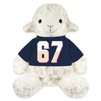 6 7 – Trendy minimalist text design, - MiniFeet® Sheep Annika - french navy - Front