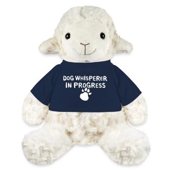 Chuchoteur de chien avec patte de chien - dictons amusants - Mouton en peluche Annika MiniFeet® - bleu marine - Devant