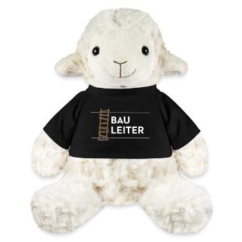 Bauleiter – Lustiges Bauarbeiter Wortspiel - MiniFeet® Schaf Annika - Schwarz - Vorne