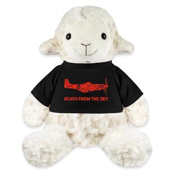 Avion de combat vintage (rouge) - Mouton en peluche Annika MiniFeet® - noir - Devant