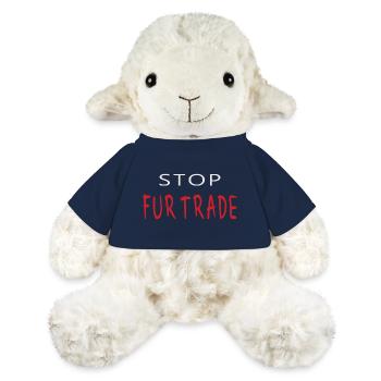 Stopp Pelzhandel - Tierschutz Anti Pelz Botschaft - MiniFeet® Schaf Annika - French Navy - Vorne