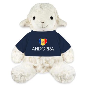 Herz mit andorranischer Flagge, andorrischer Stolz - MiniFeet® Schaf Annika - French Navy - Vorne