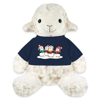 Singende Pinguine Weihnachtsmotiv - MiniFeet® Schaf Annika - French Navy - Vorne