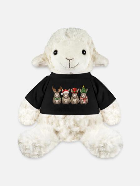 Esel Weihnachtsmann Weihnachtsbeleuchtung  - MiniFeet® Schaf Annika - Schwarz