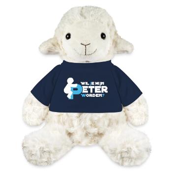 Figure ludique Typographie - Mouton en peluche Annika MiniFeet® - bleu marine - Devant
