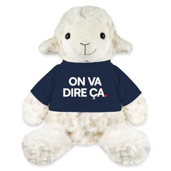 ON VA DIRE. – Expression Sarcastique Minimaliste - Mouton en peluche Annika MiniFeet® - bleu marine - Devant