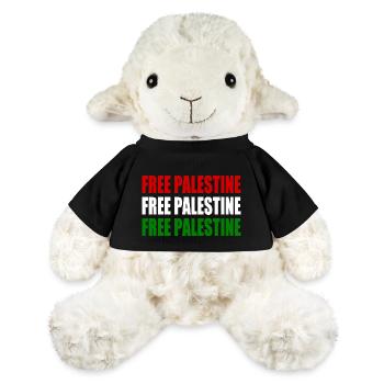 Free palestine - Mouton en peluche Annika MiniFeet® - noir - Devant