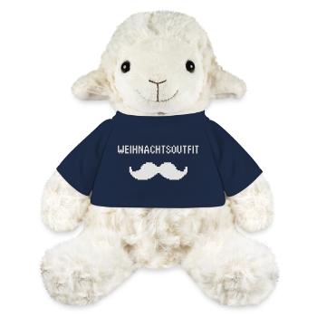 Pixel Weihnachtsoutfit Schnurrbart - MiniFeet® Schaf Annika - French Navy - Vorne
