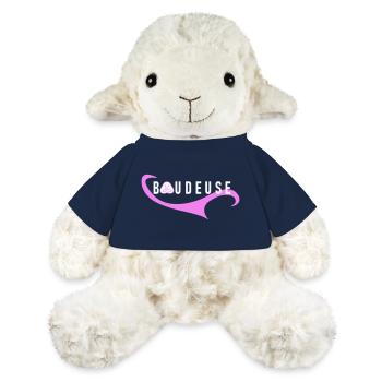 Logo Boudeuse  - Mouton en peluche Annika MiniFeet® - bleu marine - Devant