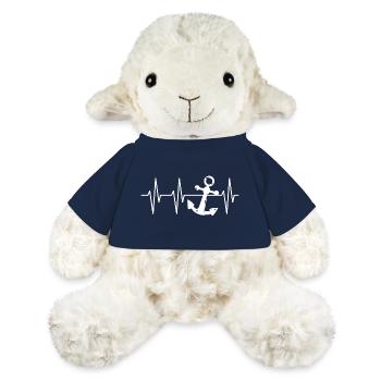 symbole d’impulsion d’ancre capitaines de navires de mer - Mouton en peluche Annika MiniFeet® - bleu marine - Devant