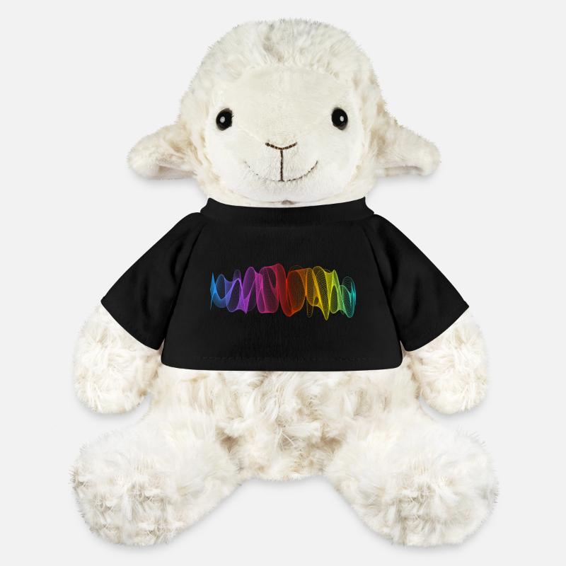 Abstrakte Linien Design 12 - MiniFeet® Schaf Annika - Schwarz