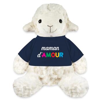 Maman d'Amour - Fête des Mères - Mouton en peluche Annika MiniFeet® - bleu marine - Devant