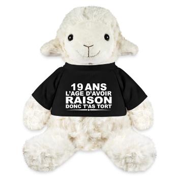 19 ans | Humour Cadeau D’anniversaire 19 ans - Mouton en peluche Annika MiniFeet® - noir - Devant
