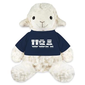 USA Block Font Retro Patriotic - MiniFeet® Sheep Annika - french navy - Front
