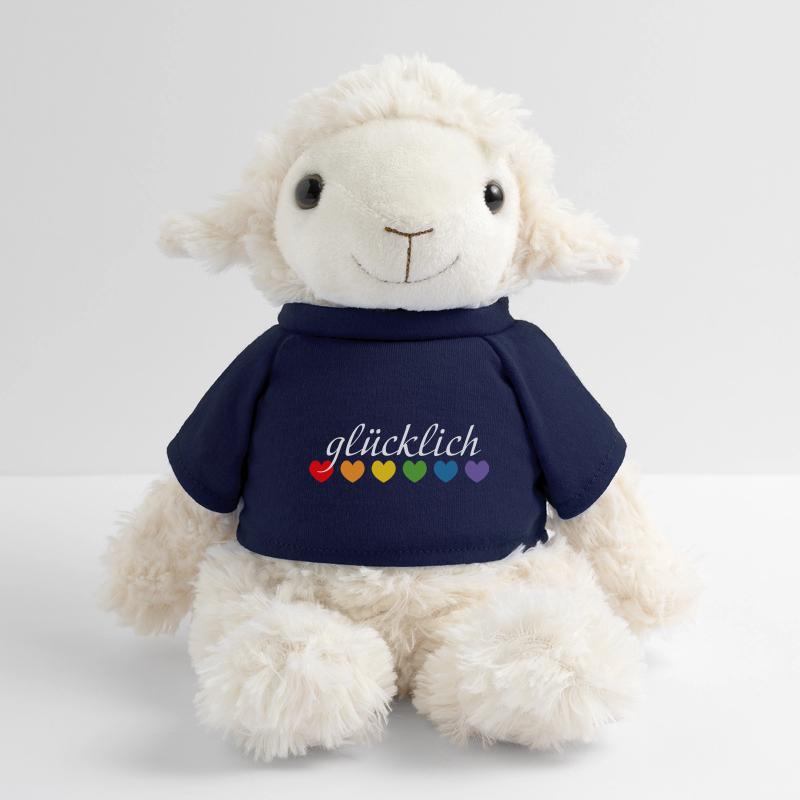 Regenbogenherzchen gluecklich weiss MiniFeet® Schaf Annika