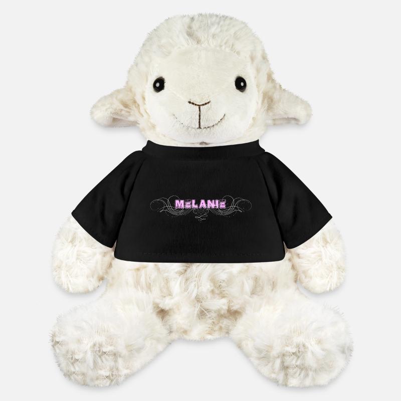 MELANIE lettering with decorative lines - MiniFeet® Sheep Annika - black