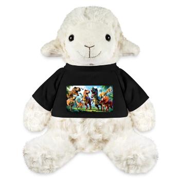 Dinoland - das coole Design für Dinoliebhaber - MiniFeet® Schaf Annika - Schwarz - Vorne