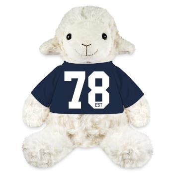 78 est - Mouton en peluche Annika MiniFeet® - bleu marine - Devant