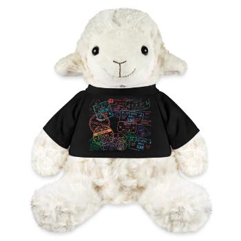 Autour du monde Airport Passport Stamp Visa - Mouton en peluche Annika MiniFeet® - noir - Devant