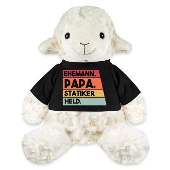 Mari, Papa, Ingénieur en structure, Héros - Mouton en peluche Annika MiniFeet® - noir - Devant