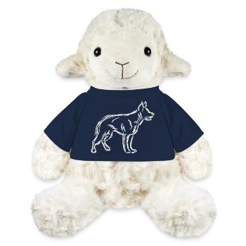 Chien de berger - Mouton en peluche Annika MiniFeet® - bleu marine - Devant