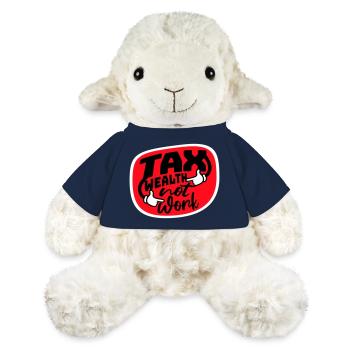 Impôt, richesse et non travail, politique progressiste, économie - Mouton en peluche Annika MiniFeet® - bleu marine - Devant
