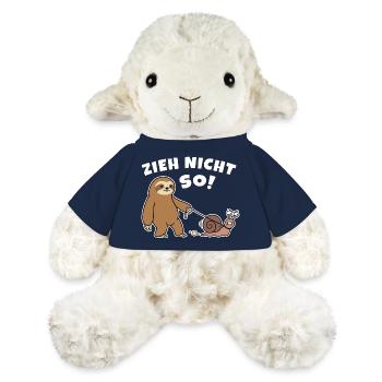 Ne tire pas comme ça ! Le paresseux marche avec l’escargot - Mouton en peluche Annika MiniFeet® - bleu marine - Devant