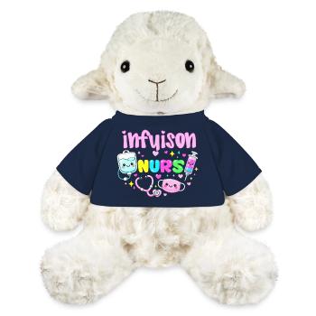 Nurse in Infusion Kawaii Caregiver Gift - MiniFeet® Sheep Annika - french navy - Front