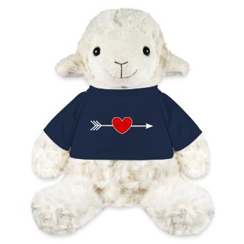 Saint-Valentin cœur rouge, st.valentin - Mouton en peluche Annika MiniFeet® - bleu marine - Devant