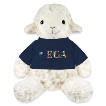VIGA Name Art With Flowers Embroidered - MiniFeet® Sheep Annika - french navy - Front