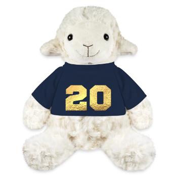 Number 20 Gold Glitter - 20th Anniversary - MiniFeet® Sheep Annika - french navy - Front