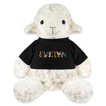 EVELYN Name Art With Flowers Embroidered - MiniFeet® Sheep Annika - black - Front