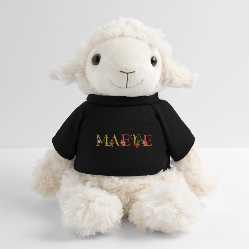 Nom MAEVE Décoré de Fleurs Mouton en peluche Annika MiniFeet®