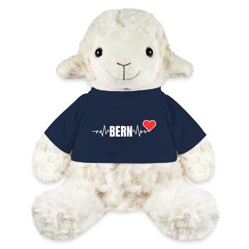Un cœur pour Berne - Mouton en peluche Annika MiniFeet® - bleu marine - Devant