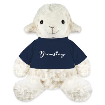 Dienstag Schriftzug Wochentage weiß - MiniFeet® Schaf Annika - French Navy - Vorne