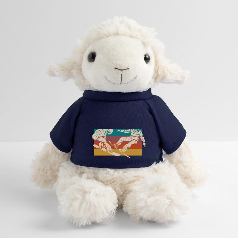 Vintage Snowboard- Retro Snowboard Gift Idea MiniFeet® Sheep Annika