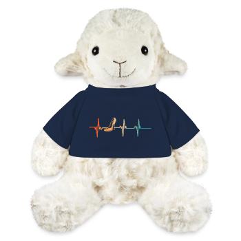 Battement de cœur chaussure à talon - Mouton en peluche Annika MiniFeet® - bleu marine - Devant