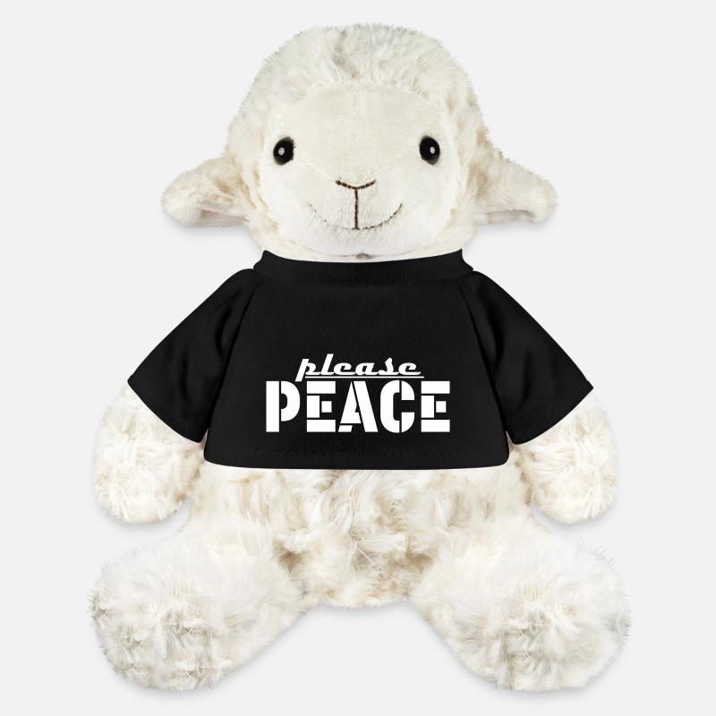 please peace Tshirt white - MiniFeet® Sheep Annika - black