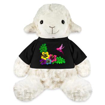 Tropical Hibiscus Motif Hummingbird - MiniFeet® Sheep Annika - black - Front