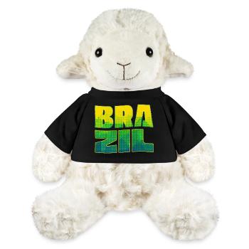 Brazil Schriftzug in Nationalfarben - MiniFeet® Schaf Annika - Schwarz - Vorne
