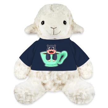 Tasse de café mole - Mouton en peluche Annika MiniFeet® - bleu marine - Devant