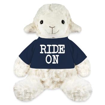 Slogan de motivation RIDE ON Statement - Mouton en peluche Annika MiniFeet® - bleu marine - Devant