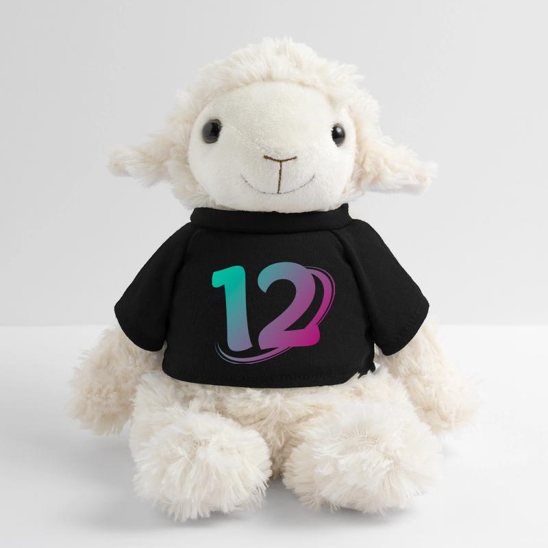 Numéro 12 multicolore Mouton en peluche Annika MiniFeet®