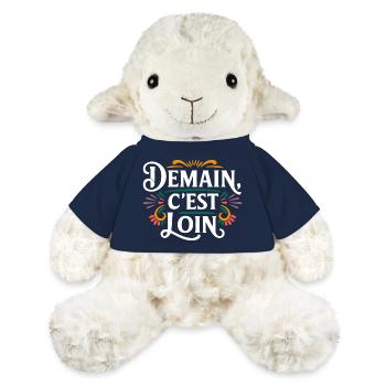 Demain c'est loin - Mouton en peluche Annika MiniFeet® - bleu marine - Devant