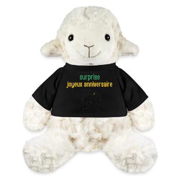 surprise joyeux anniversaire  - Mouton en peluche Annika MiniFeet® - noir - Devant