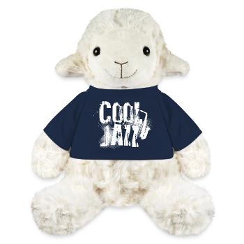 Musique jazz cool Typographie dégradée - Mouton en peluche Annika MiniFeet® - bleu marine - Devant