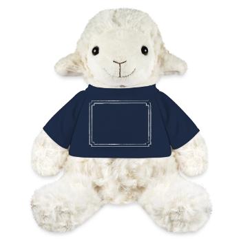 white frame with brushstroke border - MiniFeet® Sheep Annika - french navy - Front