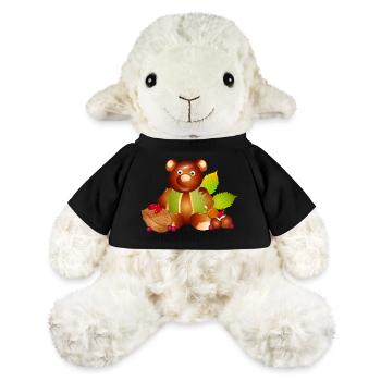 zauberhafter Teddybär aus Kastanien mit Nüsse - MiniFeet® Schaf Annika - Schwarz - Vorne