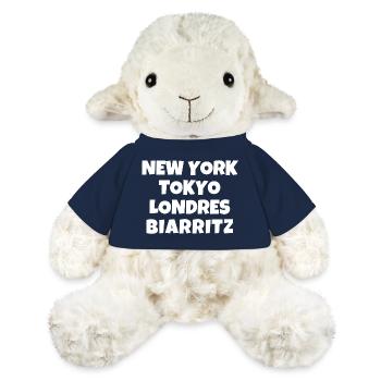 Biarritz, Basque, Pays Basque - Mouton en peluche Annika MiniFeet® - bleu marine - Devant